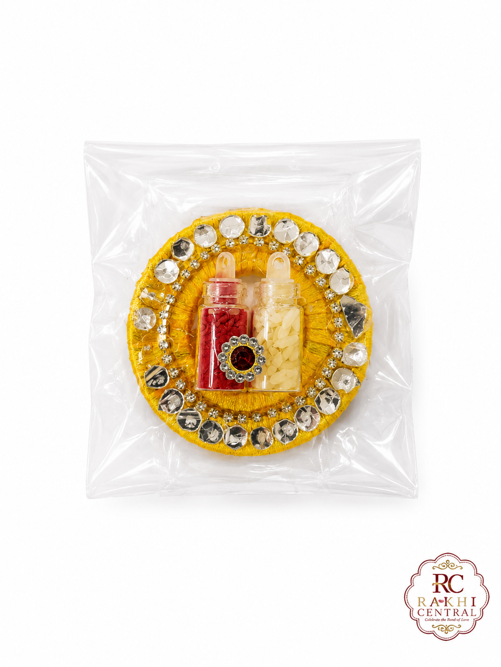 Premium Decorative Roli Chawal Tilak Plate