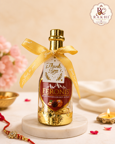 Feronis Golden Heart 2-Piece Chocolate Bottle
