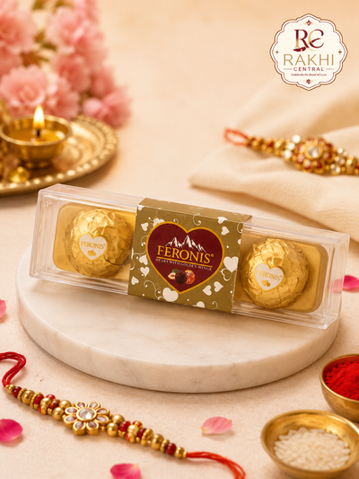 Feronis Golden Heart 3-Piece Chocolate Box