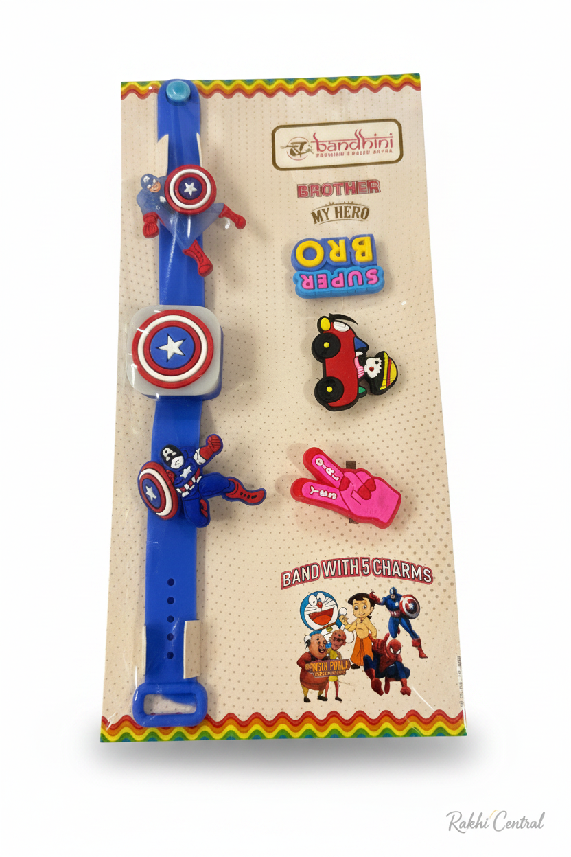 LED Kids Bracelet Rakhi with 3 Surprise Charms