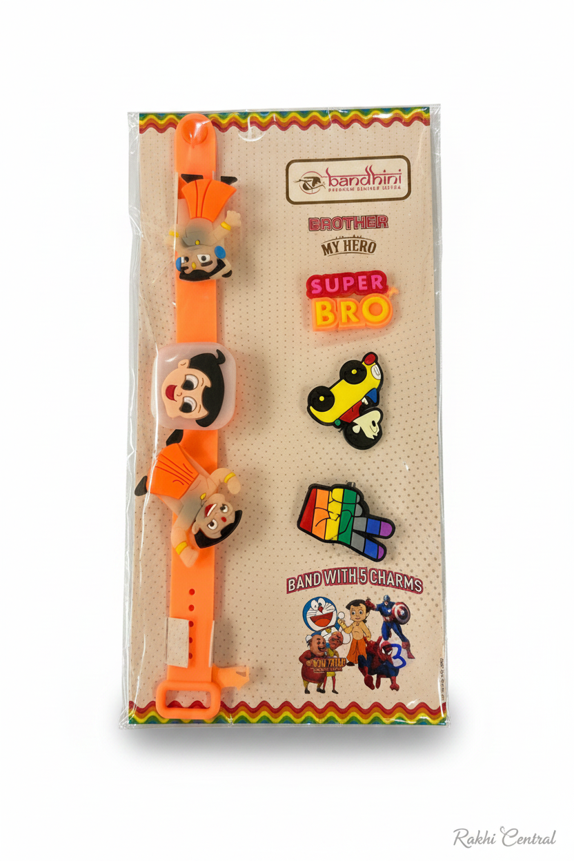 LED Kids Bracelet Rakhi with 3 Surprise Charms