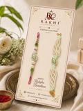 Premium Bracelet Bhaiya Bhabhi Rakhi Set with Pearl Lumba