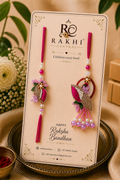 Premium Floral Pearl Designer Rakhi Pair