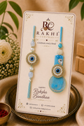 Azure Nazar Pearl Bhaiya Lumba Set