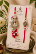 Royal Teardrop Crystal Bhaiya Lumba Set