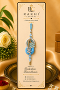 Premium Designer Pearl & Stone Leaf Rakhi for Brother