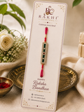 Emerald Crystal Bar Designer Rakhi