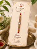 Oval Crystal Stone Designer Rakhi